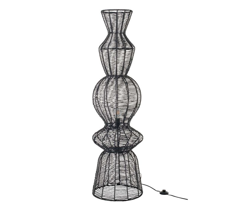 Lampadaire Design Corde "saul" 135cm Noir