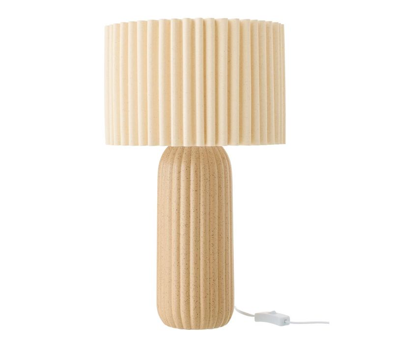 Lampe À Poser En Céramique "ruth" 50cm Camel