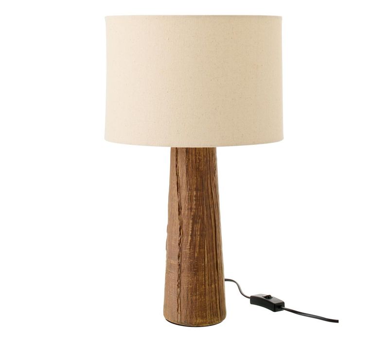 Lampe À Poser En Céramique "melina" 43cm Marron