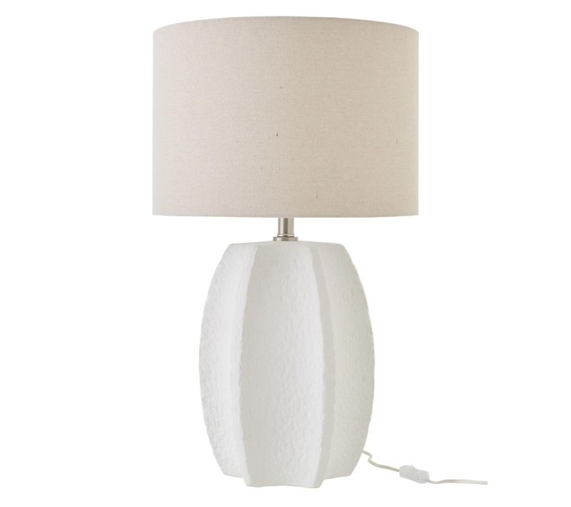 Lampe À Poser En Céramique "latasha" 70cm Blanc