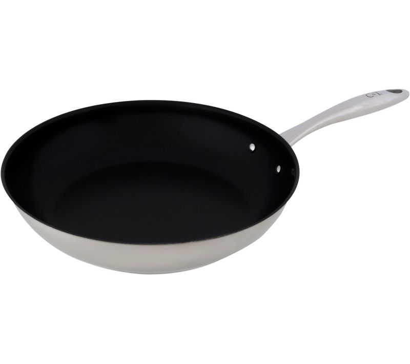 Poêle 28 Cm Acier Inoxydable - Anti-adhésive, Tous Feux Dont Induction
