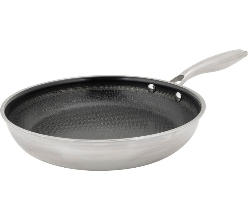 Poele - Hexapro - Acier Inoxydable - Ø24 Cm - Anti-adhésive - Tous Feux Dont Induction