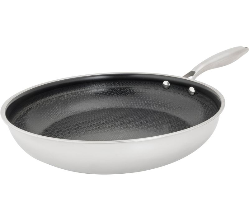 Poele - Hexapro - Acier Inoxydable - Ø28 Cm - Anti-adhésive - Tous Feux Dont Induction