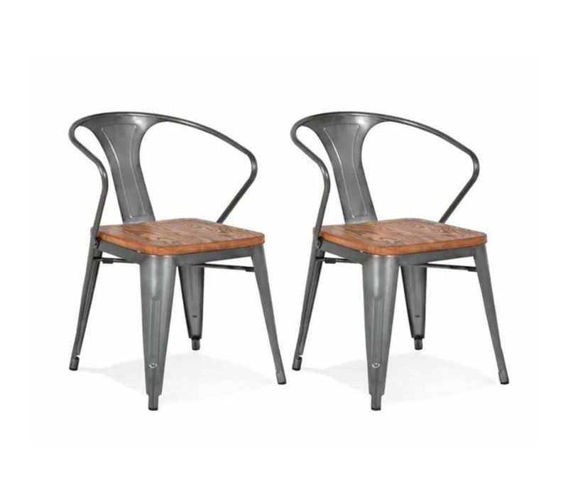 Lot De 2 Chaises Metropolis Style Industriel
