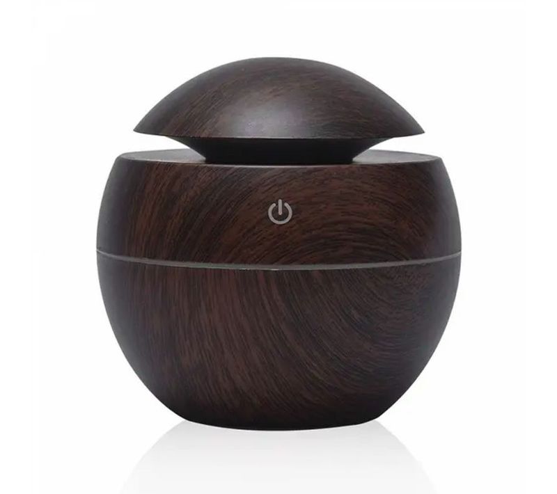Humidificateur D'air Et Diffuseur D'huile Aromatique Bois Foncé Herzberg Hg8113-dw