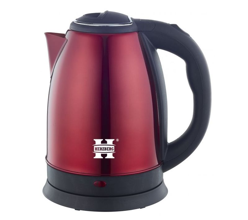 Bouilloire Électrique 1.8l Inox Sans Fil Rouge - Hg5011-red