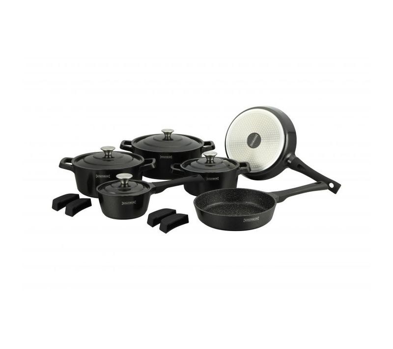 Batterie De Cuisine 14 Pièces Noir  Rlos1014-blk