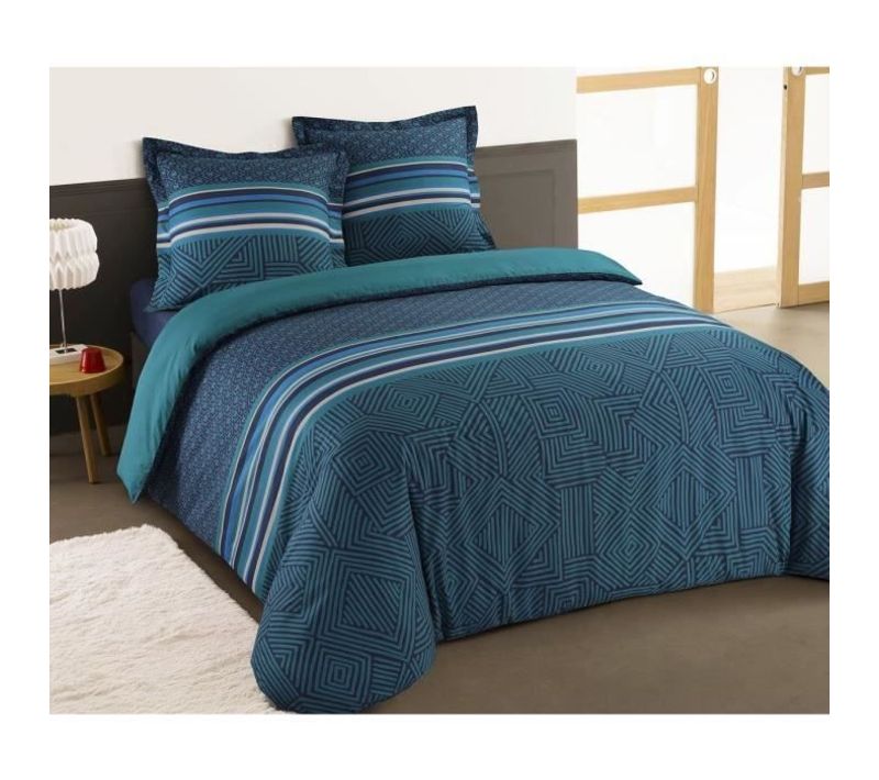 Vision Marco - Parure Housse De Couette 260x240 cm Avec 2 Taies - 100% Coton