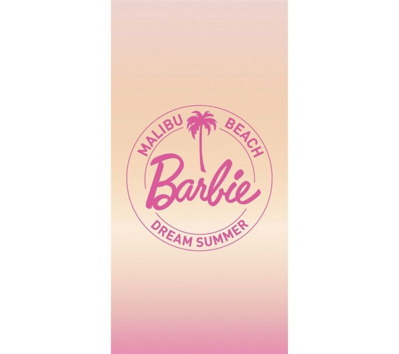 Serviette De Plage - Logo Barbie - 70 Cm X 140 Cm
