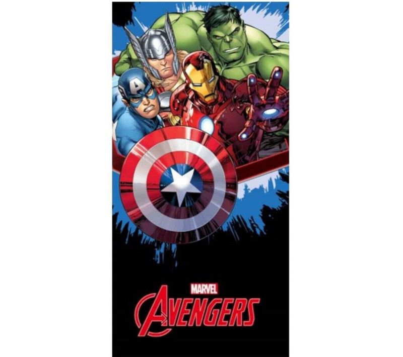Serviette De Plage - Avengers - Tous Les Personnages - 70x140 Cm
