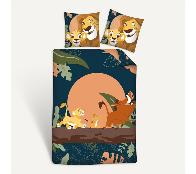 Parure De Lit - Le Roi Lion - Pumba, Simba, Timon - 140 Cm X 200 Cm