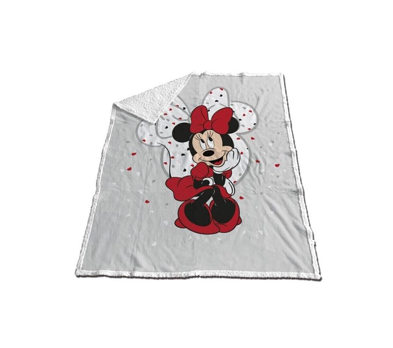 Plaid - Disney Minnie En Robe Rouge - 130x170 Cm