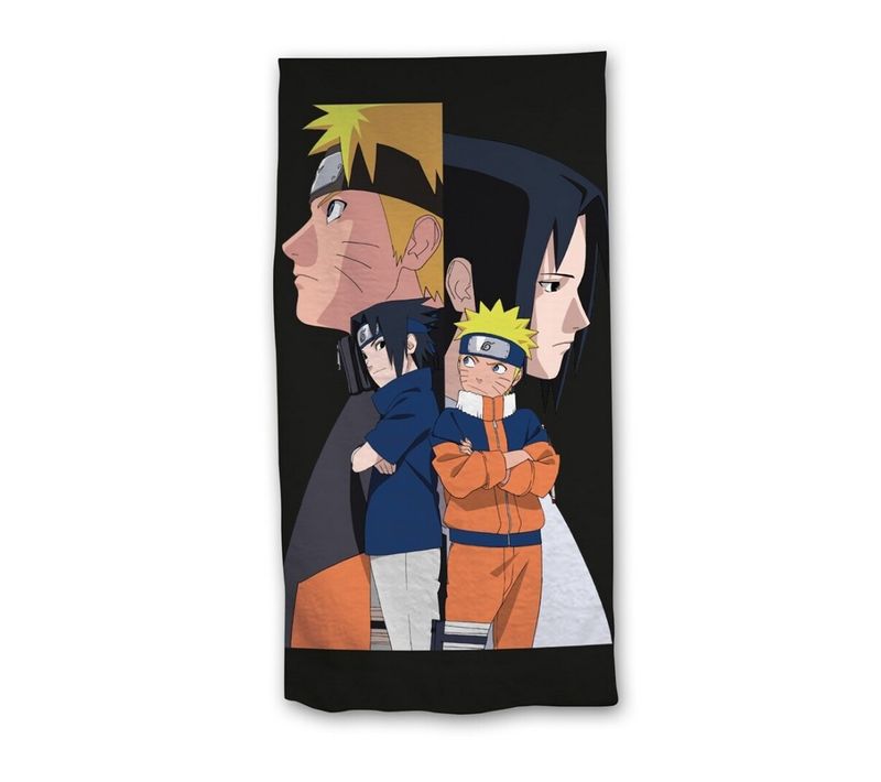 Serviette De Plage - Naruto Et Sasuke - 70x140 Cm