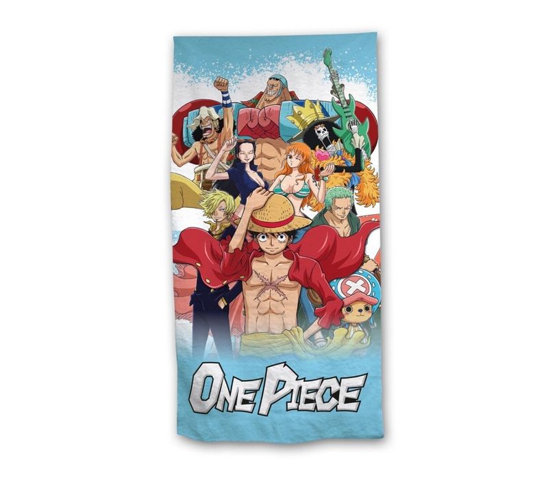 Serviette De Plage - One Piece Avec Tous Les Personnages - 90x170 Cm