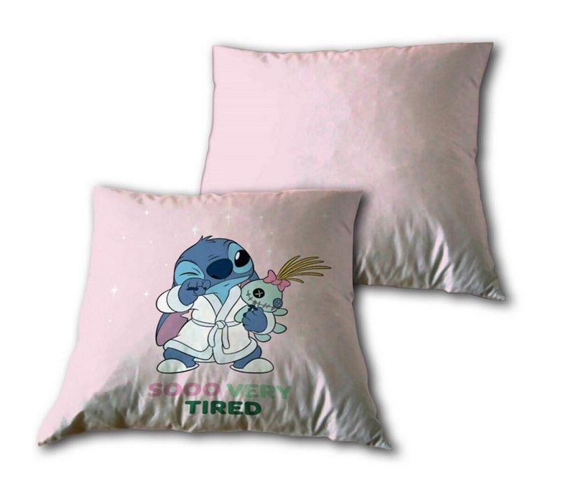 Coussin 35x35 Stitch (lilo et Stitch) Rose