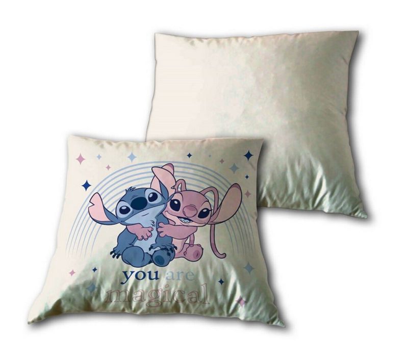 Coussin 35x35 Lilo et Stitch Rose