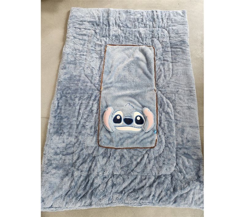 Plaid 100x150 Cm Pliant En Coussin 40x40 Cm Stitch (lilo et Stitch) 2 En 1