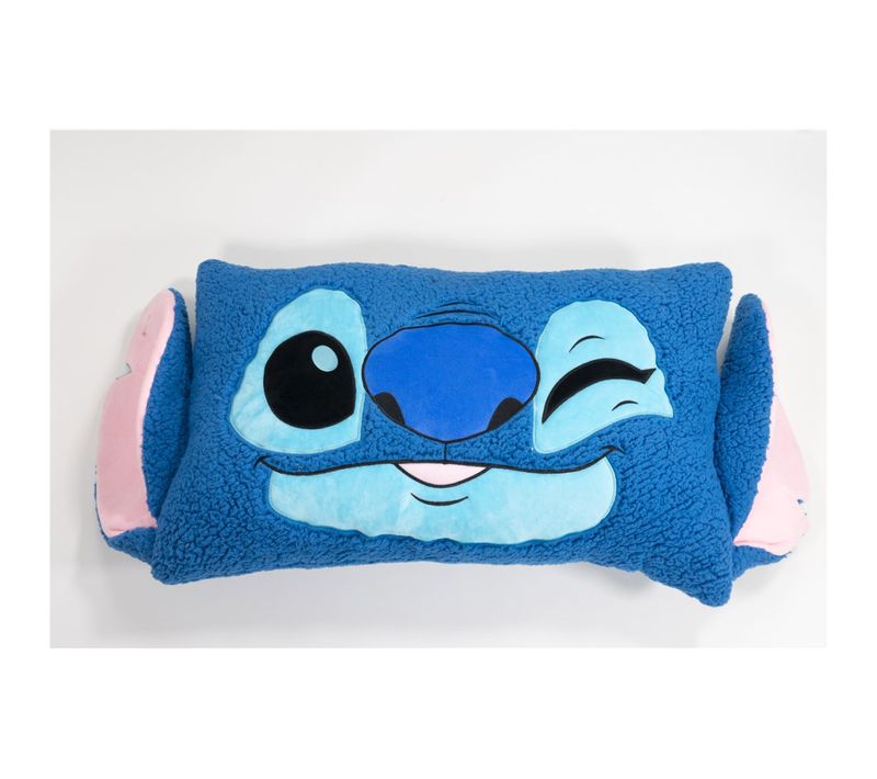 Coussin Et Plaid 2 En 1 - Stitch - Bleu - 75x45 Cm