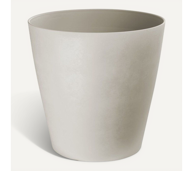 Pot Extérieur Rond Effet Pierre Blanche Swing Cone D.42 X H41 Cm 40 L