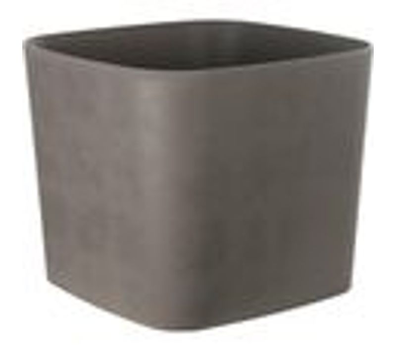 Pot Carré 16 L Couleur Tourbe, Finition Lisse, Usage Intérieur/extérieur