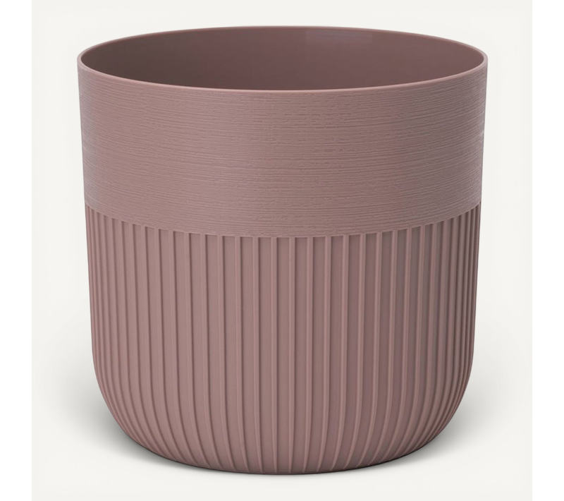Pot De Fleur Rond Luca Grande Cacao 30 Cm, 17 L, Plastique Lisse