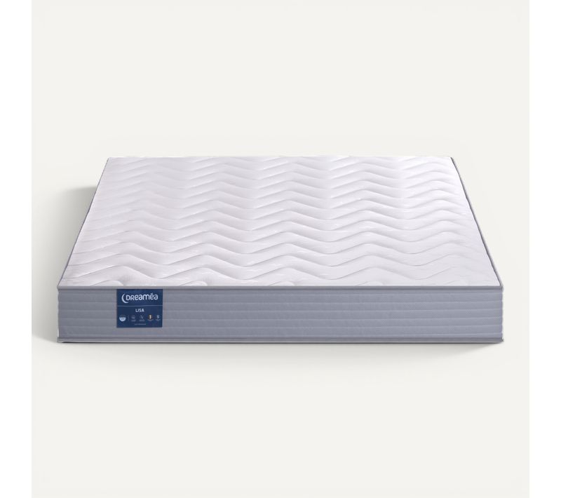 Matelas mousse 140x190 cm DREAMEA LISA roulé ép.20 cm