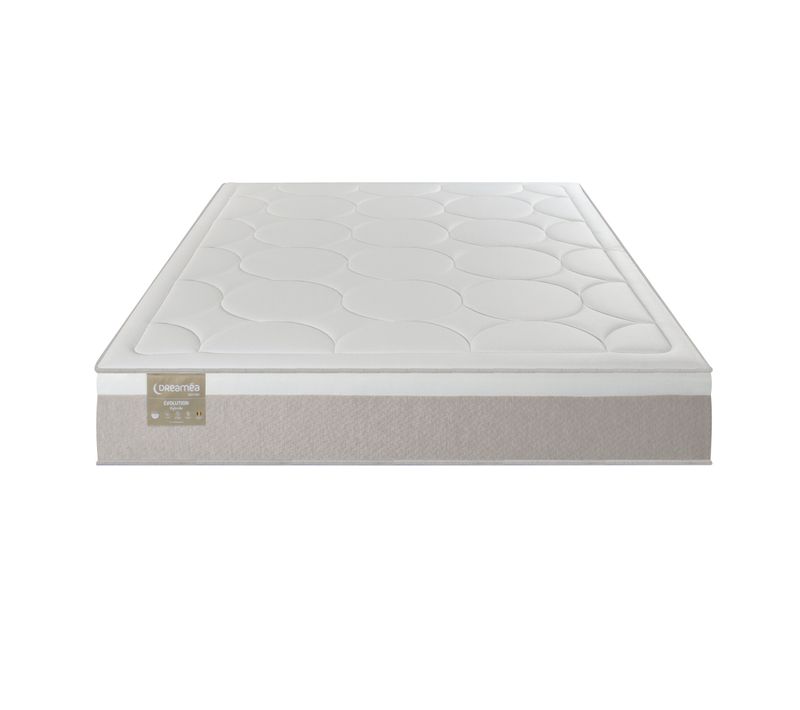 Matelas hybride 200x200 cm avec mémoire de forme EVOLUTION ép.25 cm