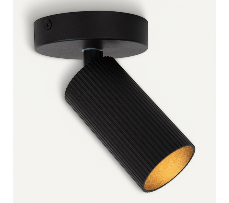 Clubs Spot Plafond - Noir - 1xgu10