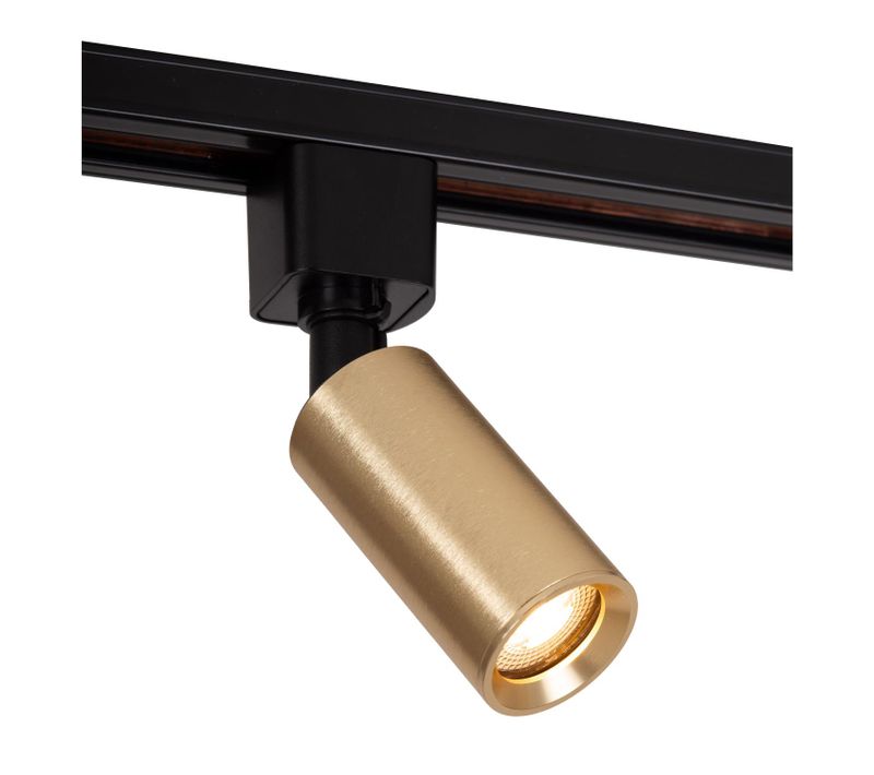 Track Lampe Sur Rail - Doré Mat / Laiton - 1xgu10 (mr11)