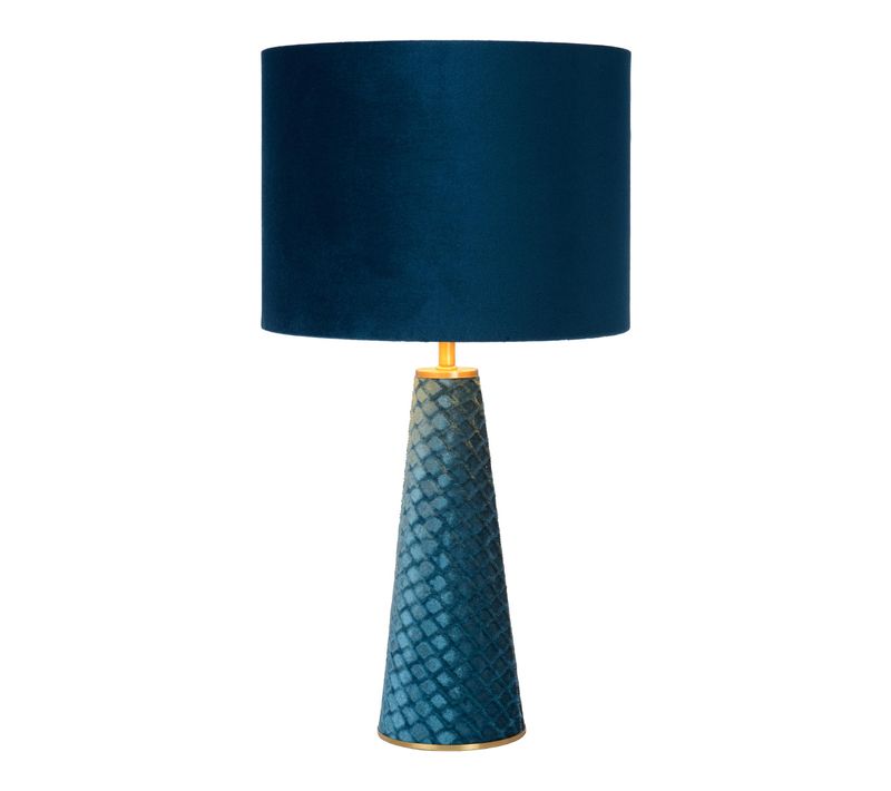 Extravaganza Velvet Lampe De Table - Turquoise - 1xe27