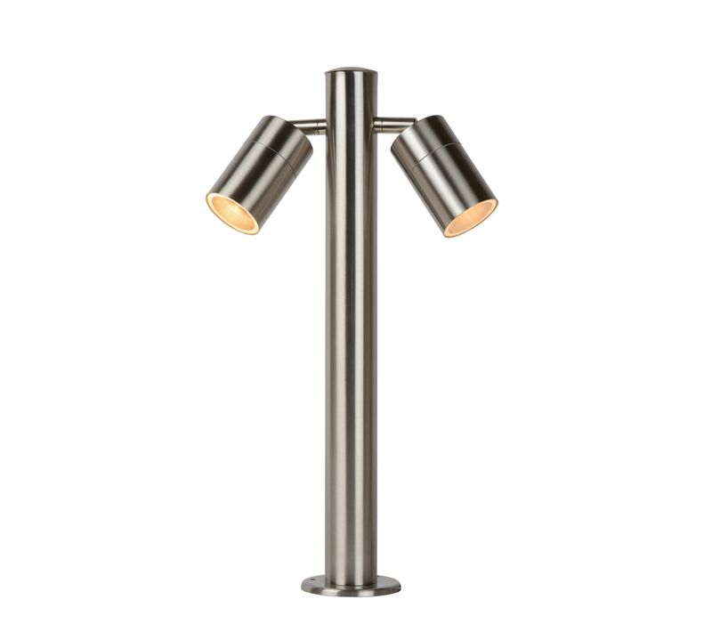 Arne-led Borne Extérieur - Chrome Dépoli - 2xgu10