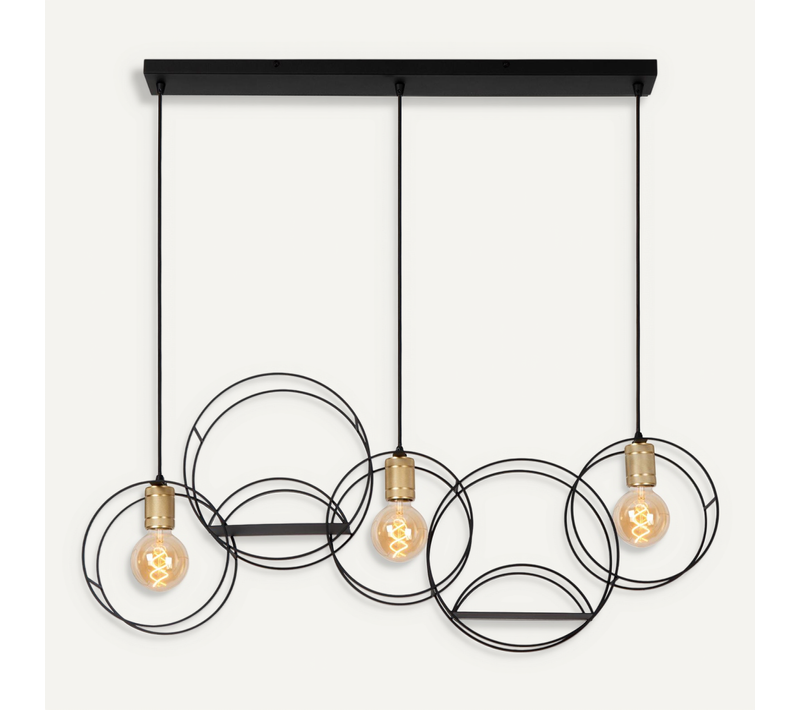 Circle Suspension - Noir - 3xe27