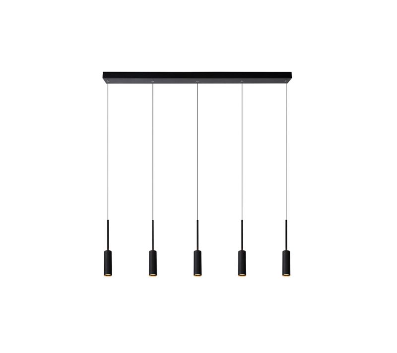 Tubule Suspension - Noir - LED Intégré
