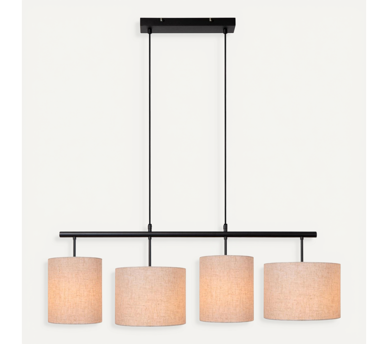Maya Suspension - Crème - 4xe27