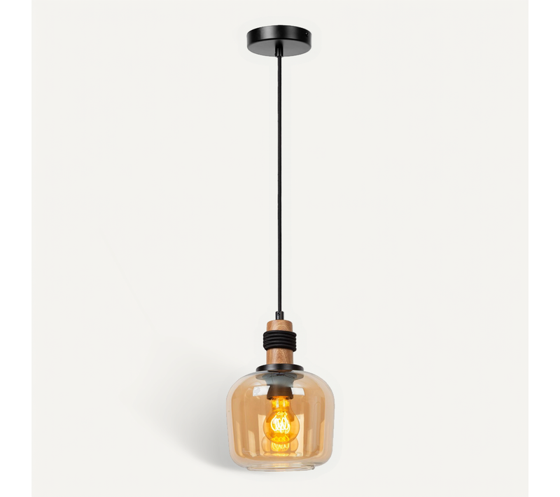 Ilona Suspension - Ambre - 1xe27
