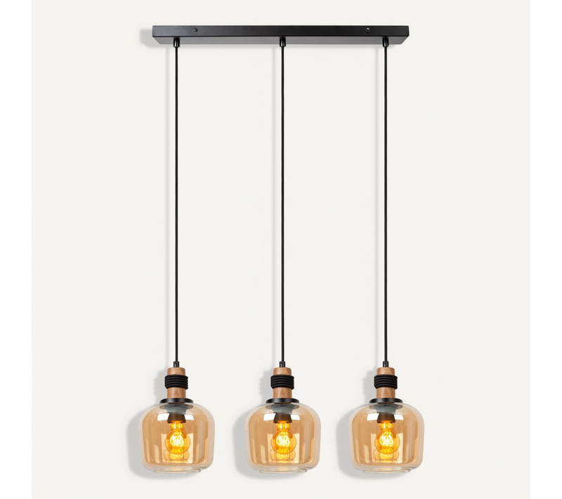 Ilona Suspension - Ambre - 3xe27