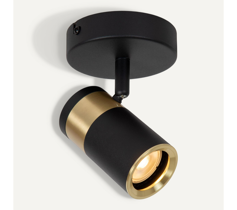 Gorik Spot Plafond - Noir - 1xgu10