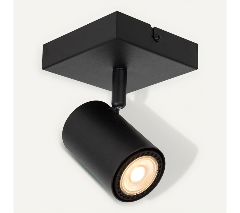 Amigo Spot Plafond - Noir - 1xgu10