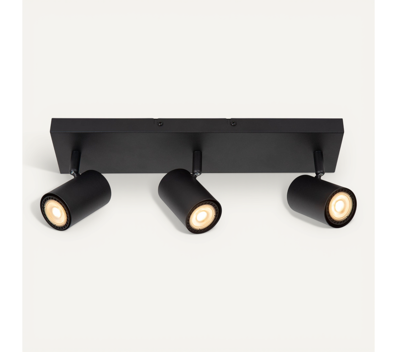 Amigo Spot Plafond - Noir - 3xgu10