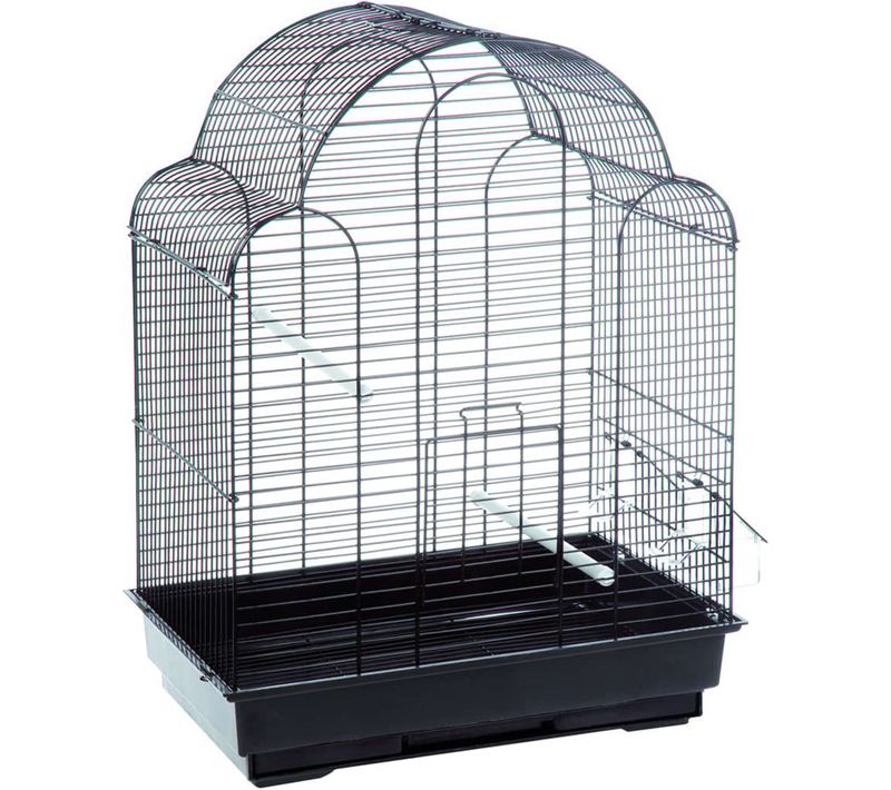 Cage À Oiseaux Bali Noir 46x30,5x58 Cm