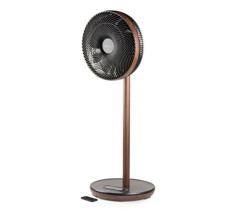 Ventilateur Sur Pied - 26 W - Bois - Eco Consommation - Silencieux - 9 Vitesses - Affichage LED