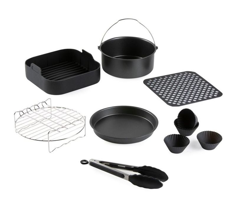 Set Accessoires Airfryer 12 Pièces Pour Friteuse 6 L - Noir, Silicone