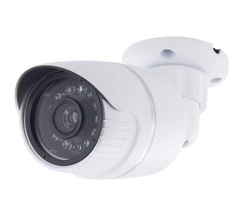 Caméra Factice Extérieure Aluminium Bullet - LED Bleue Fixe, Ip44