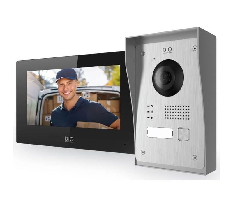 Visiophone Ip Filaire 7" HD 1080p - Écran Tactile, Vision Nocturne, 2 Fils