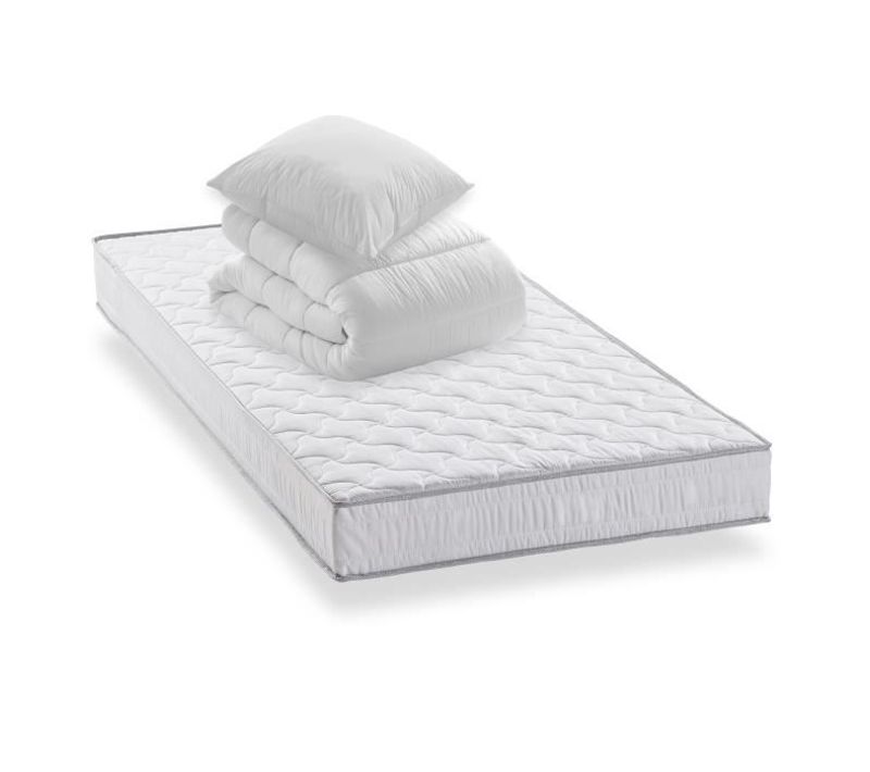Pack Star - Matelas Mousse 90x190 cm + Couette 140 X 200 + Oreiller 60 X 60 - Mousse - 16 Cm - Ferme