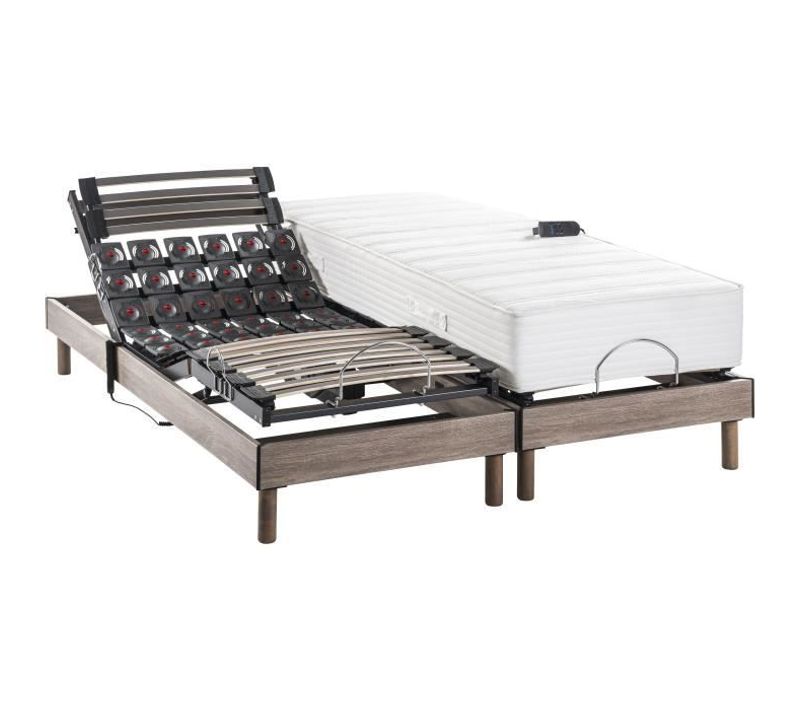 Ensemble Relaxation Électrique Physiomax - Matelas + Sommiers 2x 90 X 200 Cm - Ergo 6