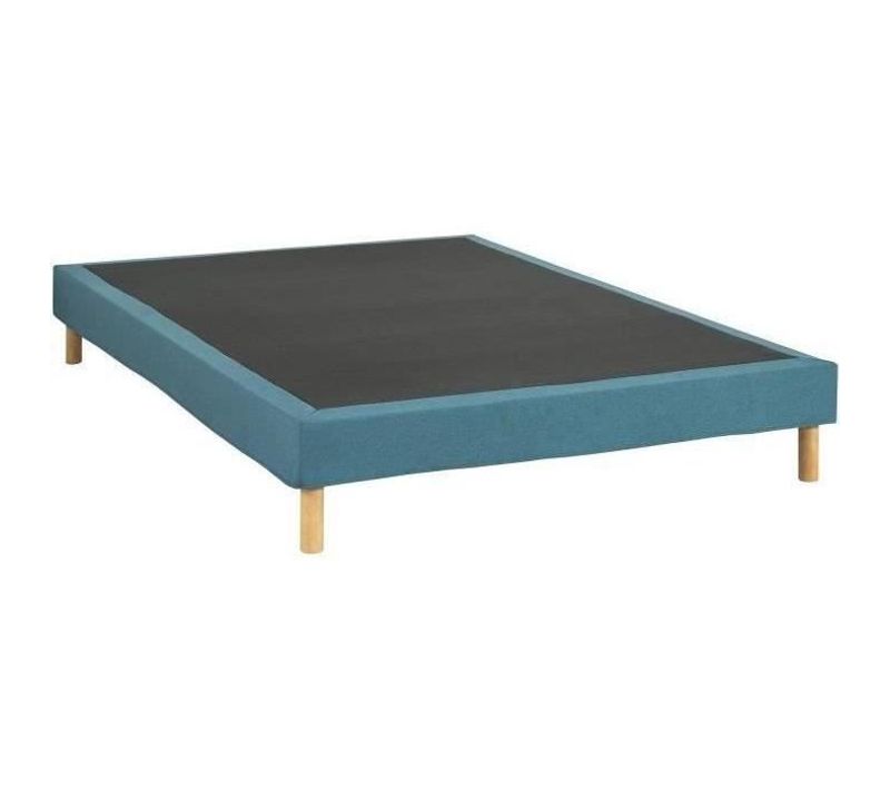 Sommier Tapissier - 140 X 190 Cm - Bleu Turquoise - Kit - Eazyx