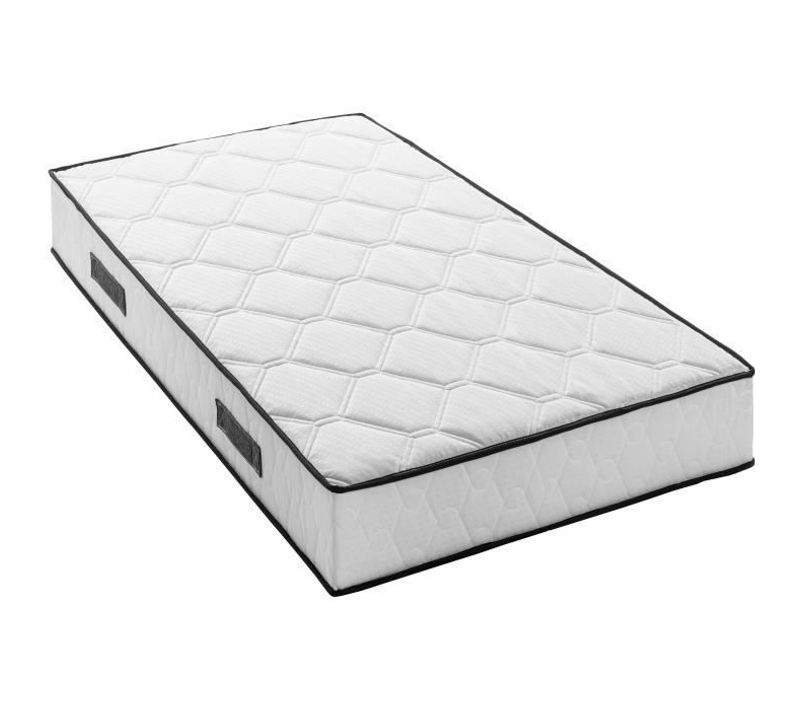 Matelas 90x200 - Hauteur 24 Cm - 380 Ressorts Ensachés - 7 Zones - Equilibré - Réversible
