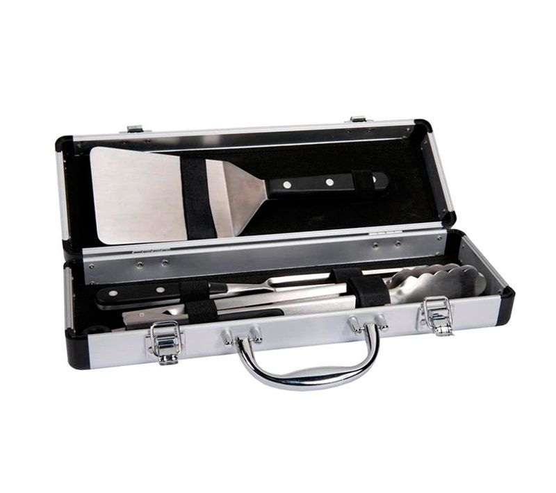 Malette 3 Ustensiles Pom - Malette De 3 Ustensiles Pour Plancha Et Barbecue