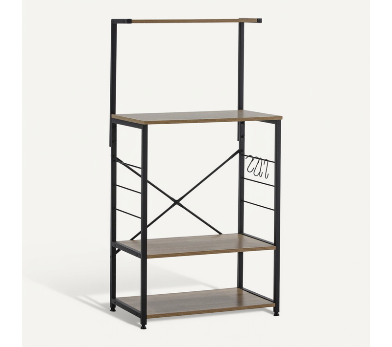 Meuble De Cuisine Kitchen Shelf 4 Crochets 60x40xh123cm